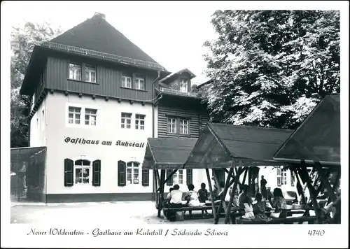 Ansichtskarte Kirnitzschtal-Sebnitz Gasthaus Kuhstall Neuer Wildenstein 1984