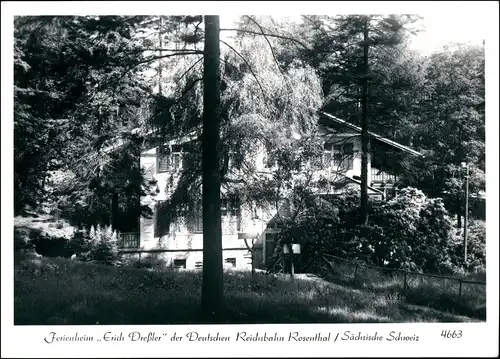 Ansichtskarte Rosenthal-Bielatal Ferienheim Erich Dreßler 1988