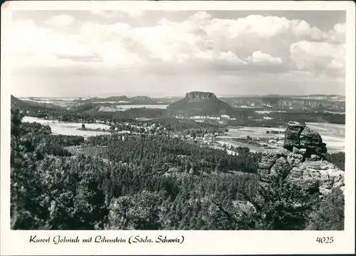 Porschdorf-Bad Schandau Kuroer Gohrisch mit Lilienstein (Sächs. Schweiz) 1964