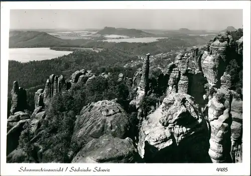 Ansichtskarte Bad Schandau Schrammsteine Fernsicht Foto Hering 1984
