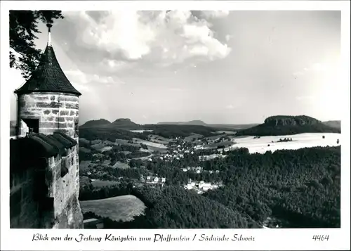 Königstein (Sächsische Schweiz) Festung Königstein Fernsicht Foto Hering 1986