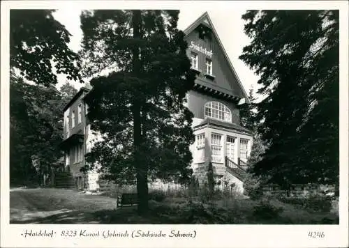 Ansichtskarte Gohrisch (Sächs. Schweiz) Haidehof - Rückseite 1972