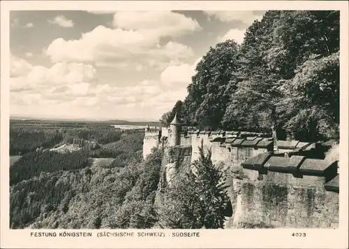 Königstein (Sächsische Schweiz) Festung Königstein Südseite Foto Hering 1968