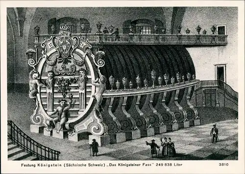 Königstein (Sächsische Schweiz) Festung Königstein Riesenfass Foto Hering 1971