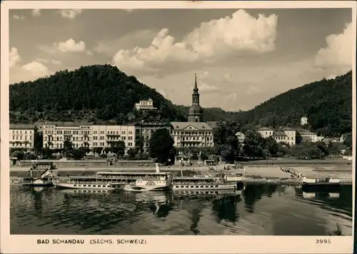 Ansichtskarte Bad Schandau Elbdampfer Dresden Stadt 1959