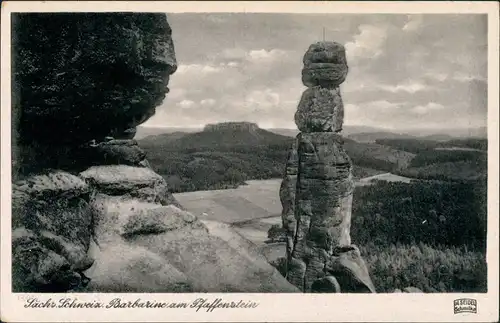 Ansichtskarte Pfaffendorf-Königstein (Sächsische Schweiz) Barbarine 1955