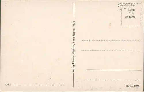 Ansichtskarte Bad Schandau Winterberg M. Seidel Schmilka 1955