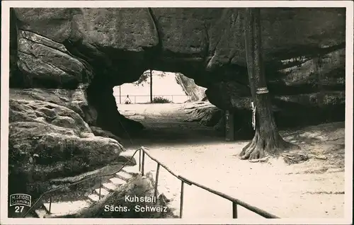 Ansichtskarte Kirnitzschtal-Sebnitz Kuhstall M. Seidel Schmilka 1931