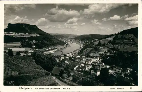 Ansichtskarte Königstein (Sächsische Schweiz) Stadt M. Seidel Schmilka 1930