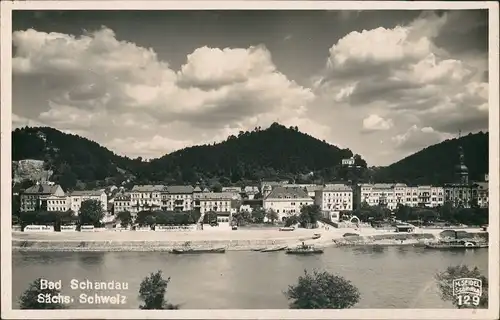 Ansichtskarte Bad Schandau Blick auf Stadt M. Seidel Schmilka 1930