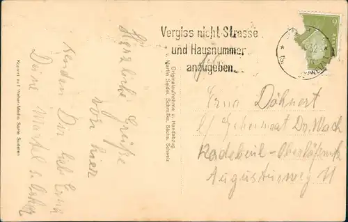 Postcard Jonsdorf (CZ) Janov Wilde Klamm Wehr M. Seidel Schmilka 1932