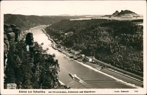 Ansichtskarte Schmilka Elbdampfer Tal M. Seidel Schmilka 1934