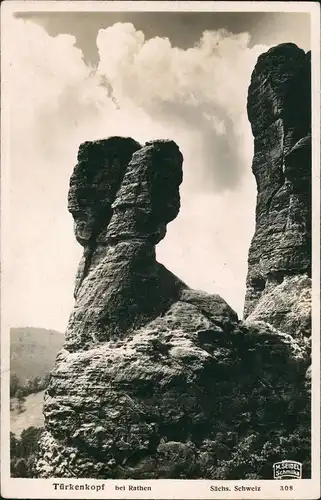 Ansichtskarte Rathen Türkenkopf M. Seidel Schmilka 1936