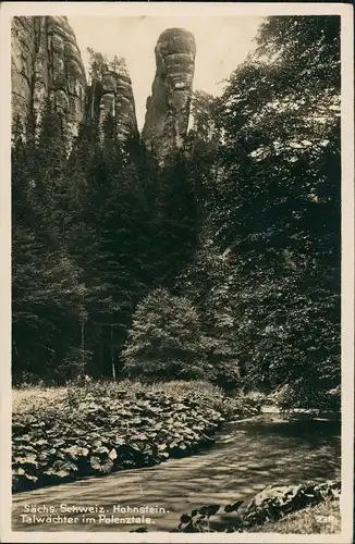 Hohnstein (Sächs. Schweiz) Polenztalwächter Bachlauf Polenztal Talwächter 1932