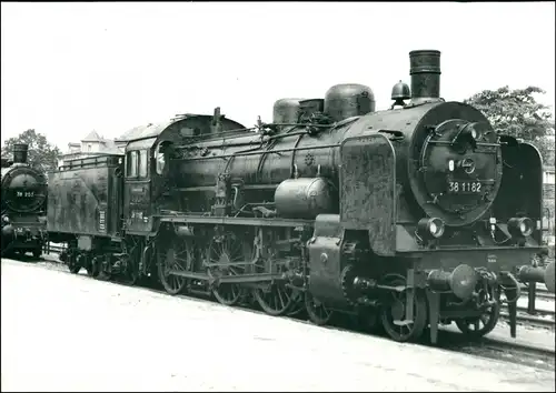 Dampflok Typ 38 1182 Fotokarte Eisenbahn & Loks 1975 Privatfoto