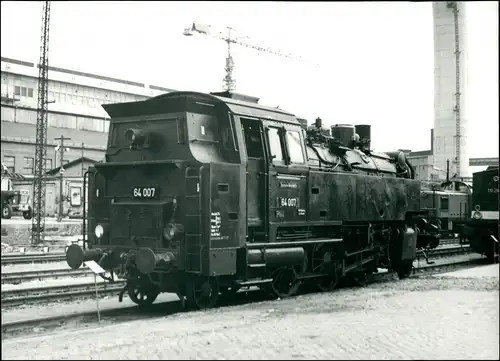 Foto  Fotokarte Dampflokomotive Baureihe Typ 64 007 1975 Privatfoto