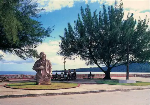 Postcard Baracoa Parque Colón Guantanamo 1990