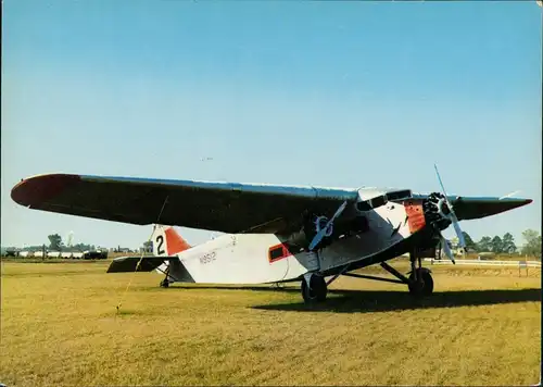 Ansichtskarte  Propeller Flugzeug von FORD Tri-Motor (anno 1928 USA) 1970