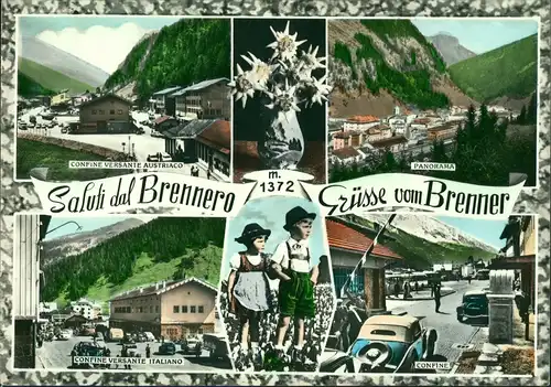 Sterzing Vipiteno Brenner Brennero Grenze, Confine, Autos, Panorama   1963