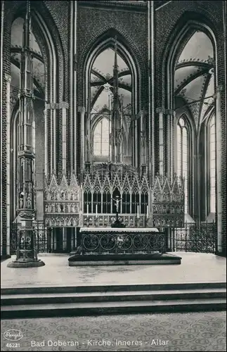 Ansichtskarte Bad Doberan Kirche Inneres Innenansicht mit Altar 1910