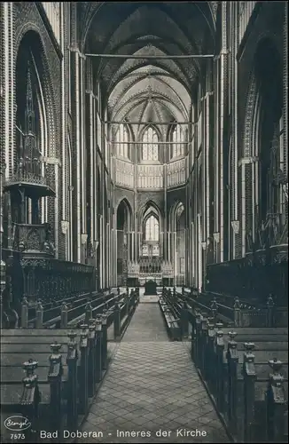 Bad Doberan Kirche Innenansicht Inneres Stuhlreihen Blick Altar 1910