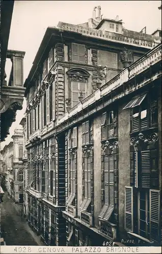 Cartoline Genua Genova (Zena) Strassen Partie mit Palazzo Brignole 1910