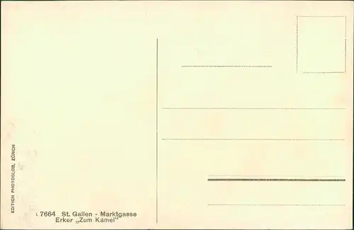 St. Gallen San Gallo  / St-Gall Erker "Zum Kamel" in der Marktgasse 1910