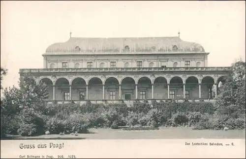 Postcard Prag Praha Lustschloss Belvedere Schloß Gebäude 1910