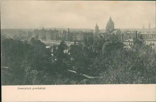 Ansichtskarte München Blick auf die Stadt 1912