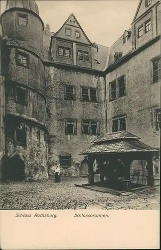 Ansichtskarte Rochsburg-Lunzenau Schloss Innenhof Brunnen 1922