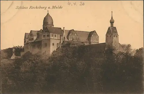 Ansichtskarte Muldental Schloss Rochsburg an der Mulde 1926