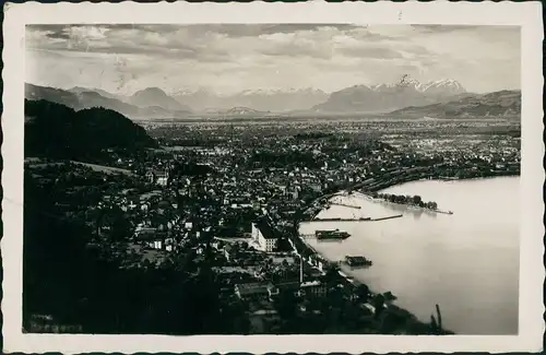 Ansichtskarte Bregenz Blick über die Stadt - Fernsicht 1936