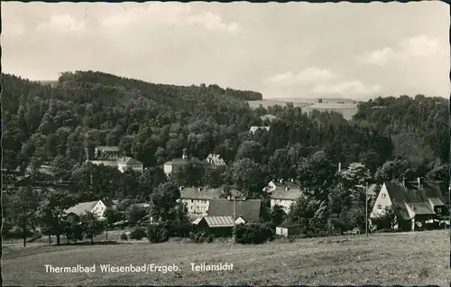 Ansichtskarte Wiesenbad Teilansicht zur DDR-Zeit, Erzgebirge AK 1965