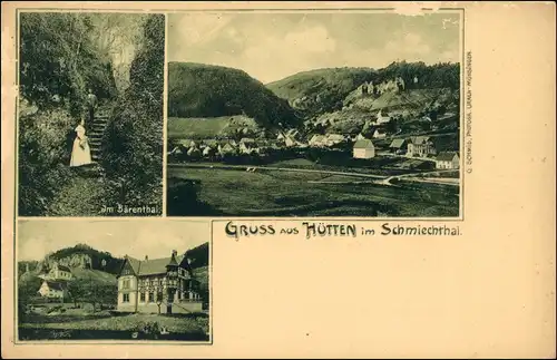 Hütten (Schmiechtal)-Schelklingen 3 Bild: Villa, Stadt, Bärental 1922