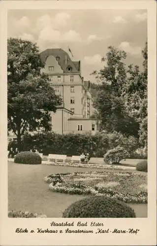 Ansichtskarte Bad Elster Sanatorium Sachsenhof 1956