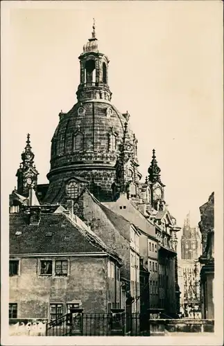 Ansichtskarte Innere Altstadt-Dresden Gasse Frauenkirche 1940/1954