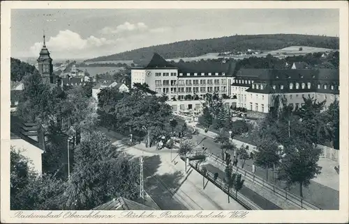 Oberschlema-Bad Schlema Panorama-Ansicht Strasse aus Vogelschau 1936