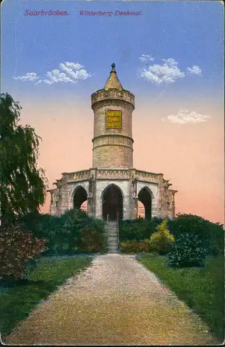 Ansichtskarte Saarbrücken Winterberg Denkmal 1920