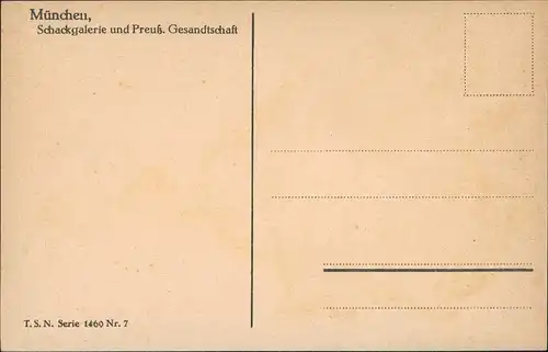 Ansichtskarte München Schack Gallerie Preuß Gesandtschaft 1928