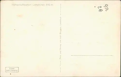 Ansichtskarte Lenzkirch Wegweiser Schluchsee Titisee Geschnitzt 1932