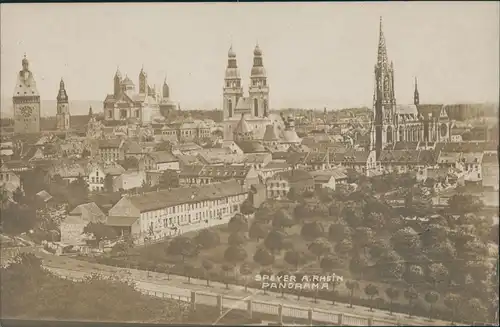 Ansichtskarte Speyer Stadtblick - Fotokunst 1919