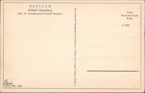 Bautzen Budyšin Schloss Ortenburg Sitz der Kreishauptmannschaft 1925