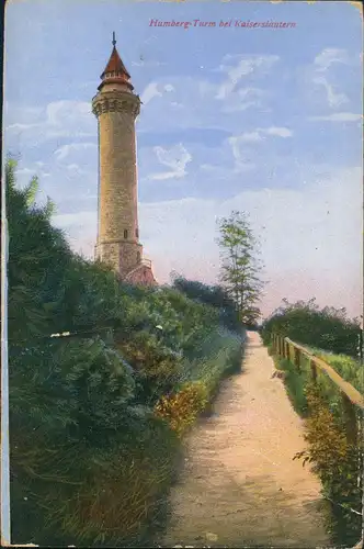 Ansichtskarte Kaiserslautern Humbergturm Humberg-Turm Partie 1910