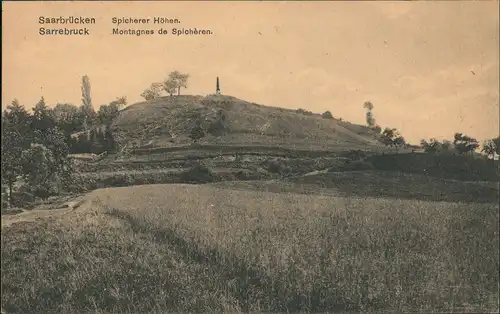 Saarbrücken Panorama a.d. Spicherer Höhen, Montagnes de Spichèren 1909