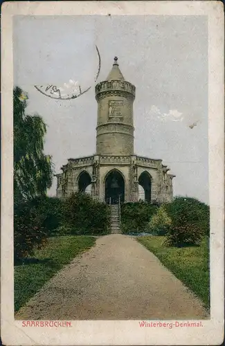 Ansichtskarte Saarbrücken Partie am Winterberg-Denkmal 1925