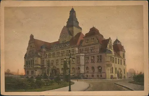 Ansichtskarte Recklinghausen Partie am Rathaus 1919