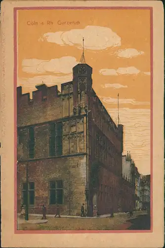 Ansichtskarte Köln Gürzenich Festhalle, Straße 1909