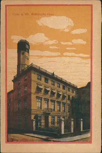 Ansichtskarte Köln Straße am Richmodis Haus 1909