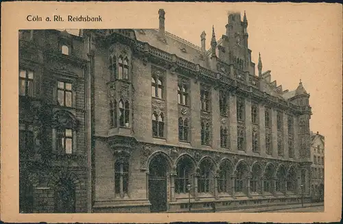 Ansichtskarte Köln Reichsbank 1919