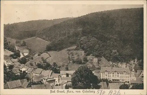 Ansichtskarte Bad Grund (Harz) vom Eichelberg 1926